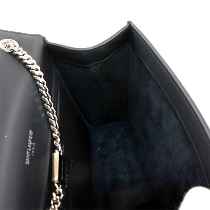 Saint Laurent Kate Chain Shoulder Bag Leather Black Medium