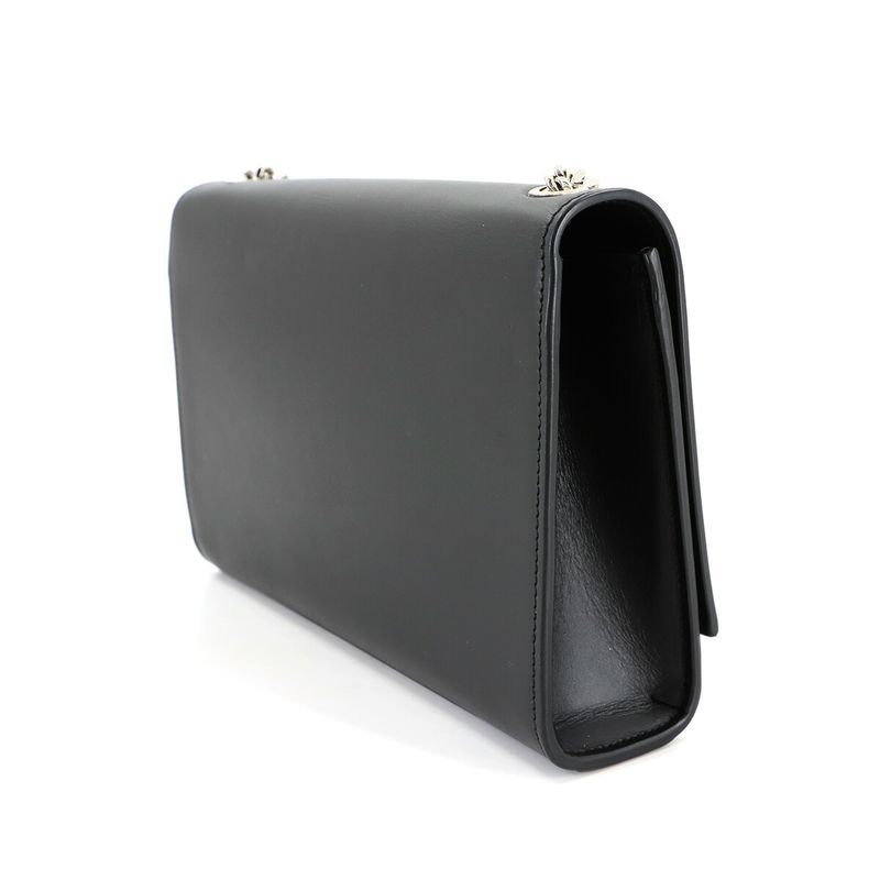 Saint Laurent Kate Chain Shoulder Bag Leather Black Medium