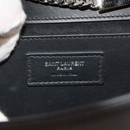Saint Laurent Kate Chain Shoulder Bag Leather Black Medium