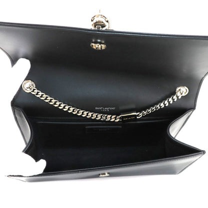 Saint Laurent Kate Chain Shoulder Bag Leather Black Medium