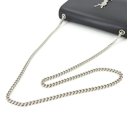 Saint Laurent Kate Chain Shoulder Bag Leather Black Medium