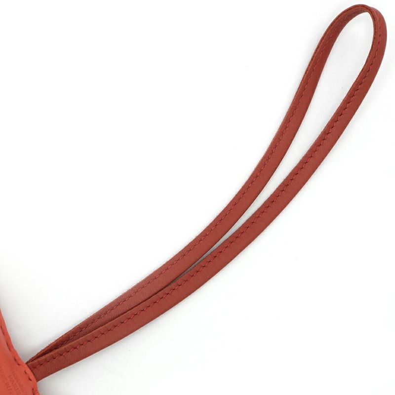 Hermes Buddy Charm Orange Poppy Carnelian White Agneau Milo Mouton