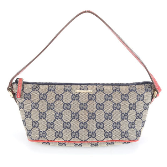 Gucci GG Canvas Pouch Leather Shoulder Bag