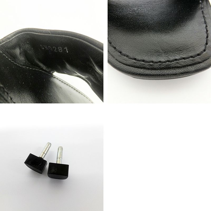 Louis Vuitton Revival Line Mule Sandals Black Calf Leather
