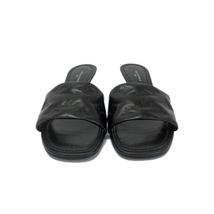 Louis Vuitton Revival Line Mule Sandals Black Calf Leather