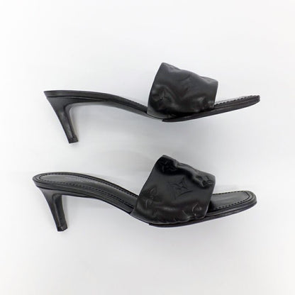 Louis Vuitton Revival Line Mule Sandals Black Calf Leather