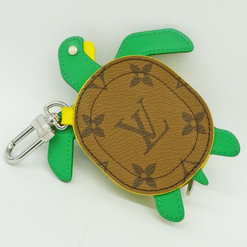 Louis Vuitton Charm Coin Case Turtle Tortoise Monogram Leather