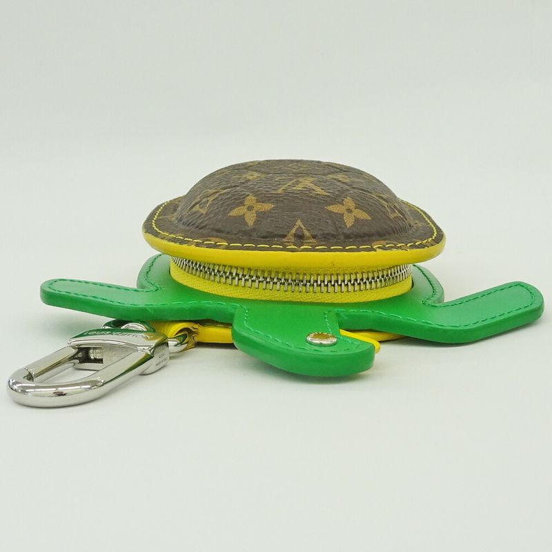 Louis Vuitton Charm Coin Case Turtle Tortoise Monogram Leather