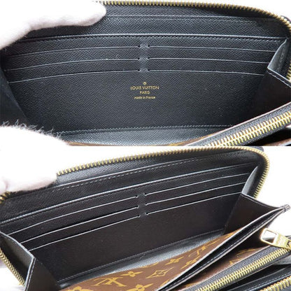 Louis Vuitton Zippy Wallet Monogram Retiro Noir Black Round