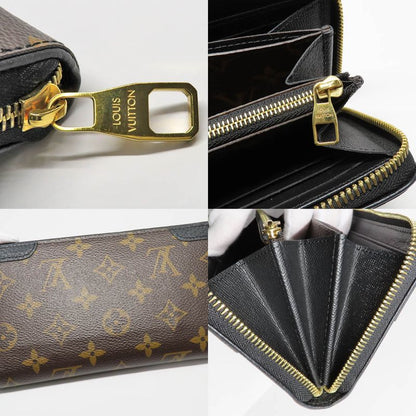 Louis Vuitton Zippy Wallet Monogram Retiro Noir Black Round