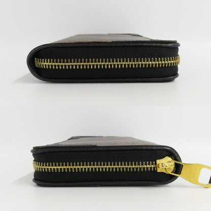 Louis Vuitton Zippy Wallet Monogram Retiro Noir Black Round
