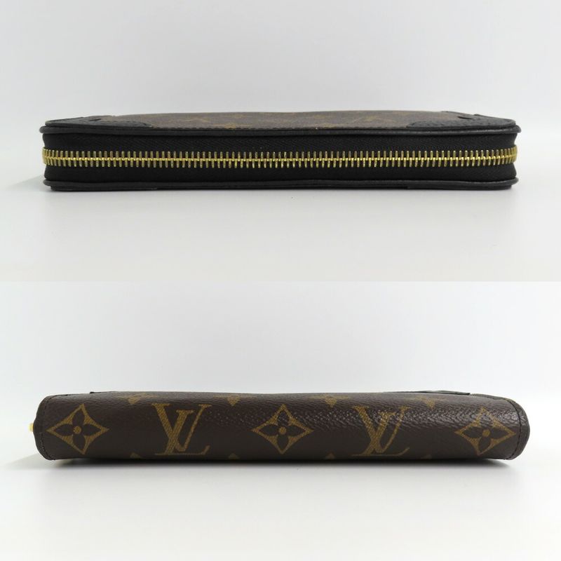 Louis Vuitton Zippy Wallet Monogram Retiro Noir Black Round