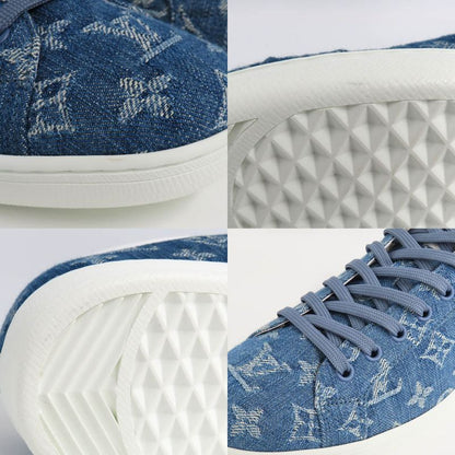 Louis Vuitton Luxembourg Line Sneakers Monogram Denim 8 Blue White