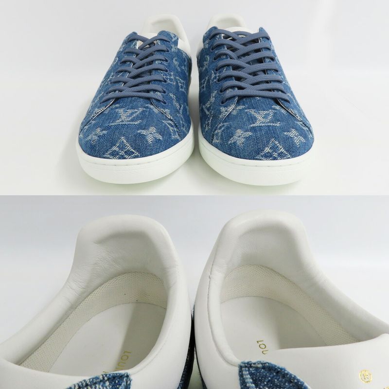 Louis Vuitton Luxembourg Line Sneakers Monogram Denim 8 Blue White