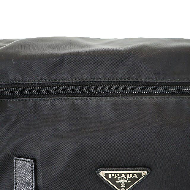 Prada Triangle Logo Nylon Messenger Shoulder Bag Black Aa