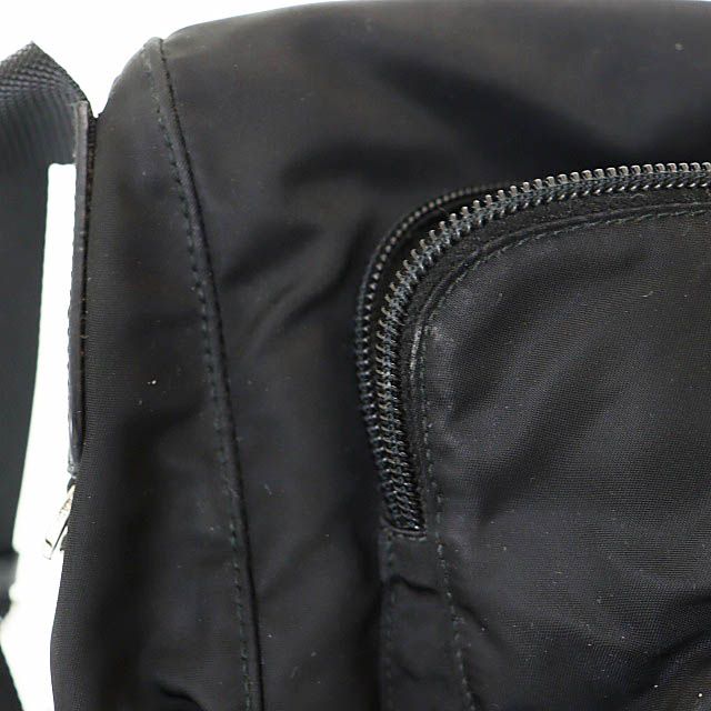 Prada Triangle Logo Nylon Messenger Shoulder Bag Black Aa