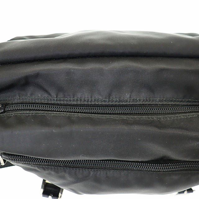 Prada Triangle Logo Nylon Messenger Shoulder Bag Black Aa