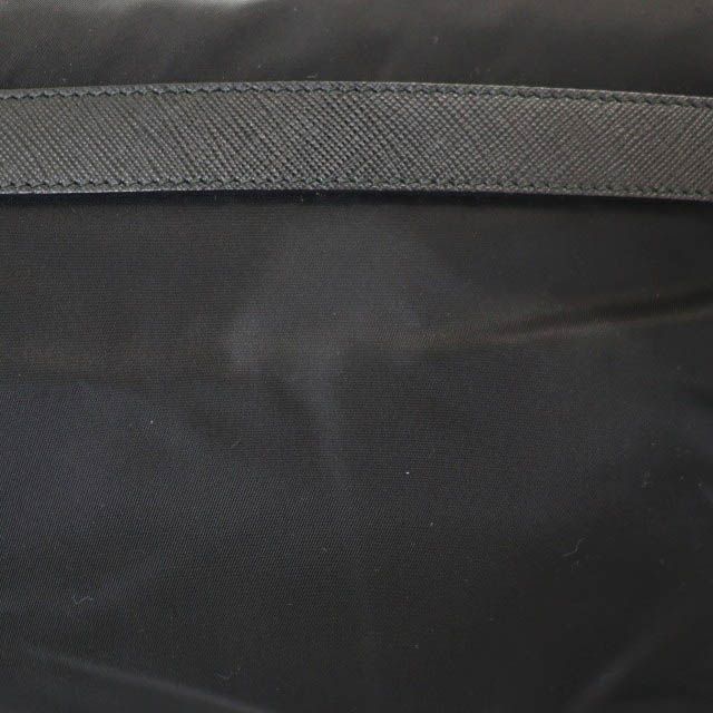 Prada Triangle Logo Nylon Messenger Shoulder Bag Black Aa
