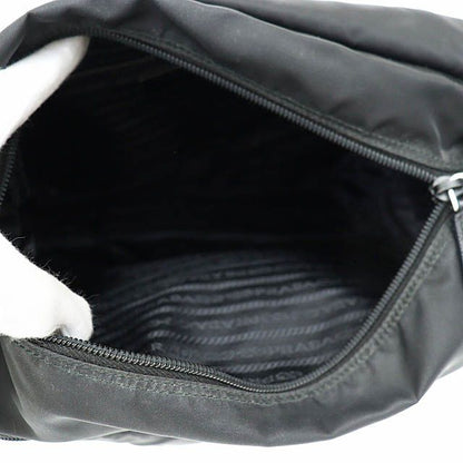 Prada Triangle Logo Nylon Messenger Shoulder Bag Black Aa