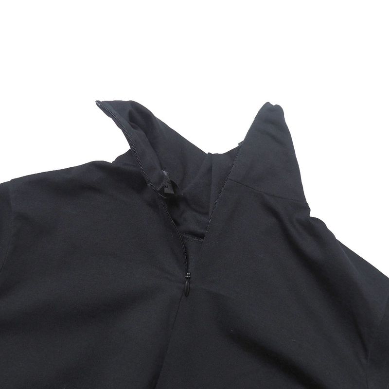 Gucci Vintage M Jersey High Neck Long Sleeve Hat Black