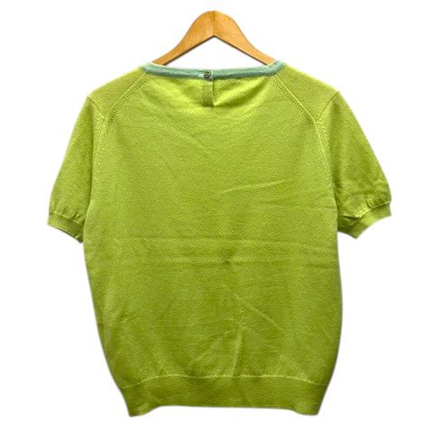 Chanel Knit Sweater Crew Neck Cashmere Short Sleeve 44