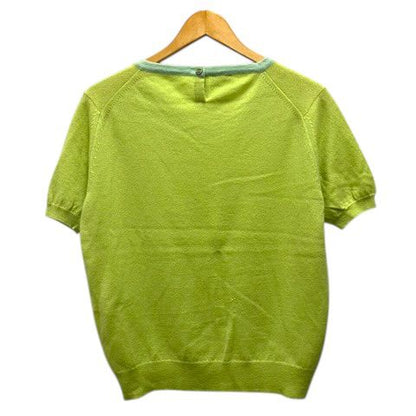 Chanel Knit Sweater Crew Neck Cashmere Short Sleeve 44
