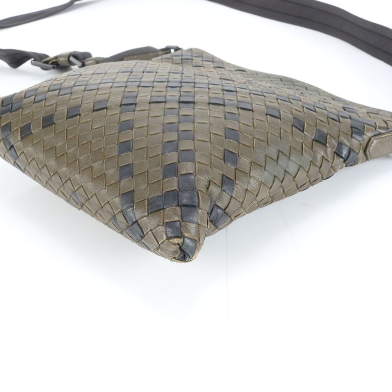 Bottega Veneta Intrecciato Leather Shoulder Bag Crossbody Messenger Business