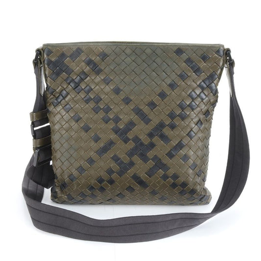 Bottega Veneta Intrecciato Leather Shoulder Bag Crossbody Messenger Business