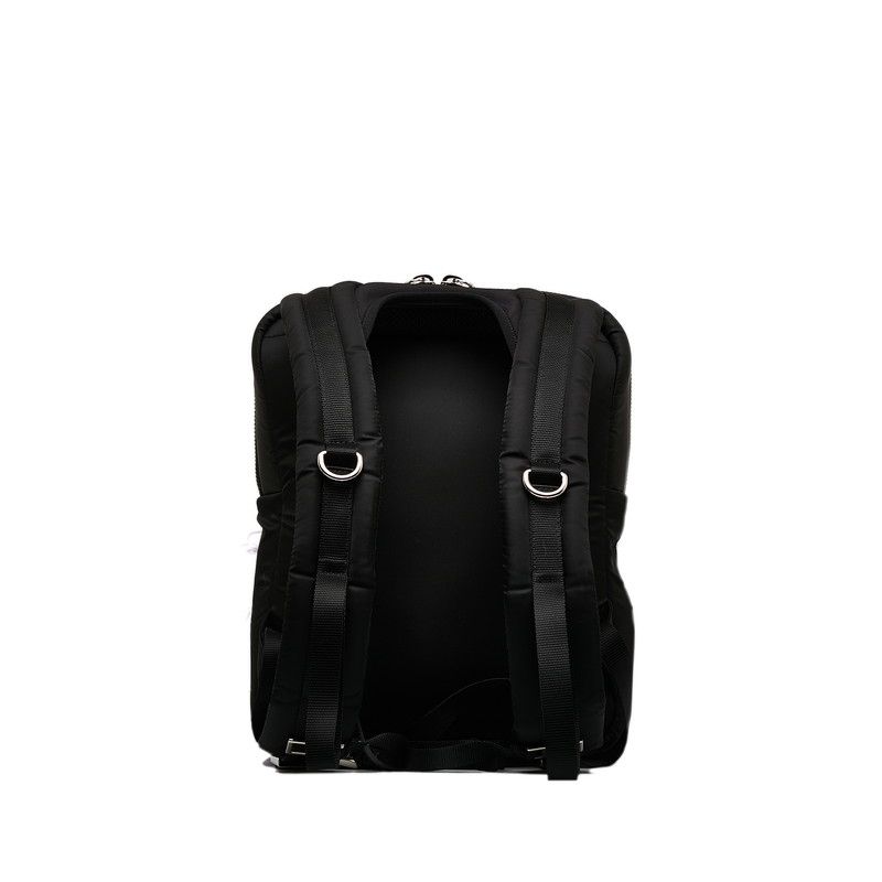 Prada Frankenstein Backpack Black Purple Nylon Fur