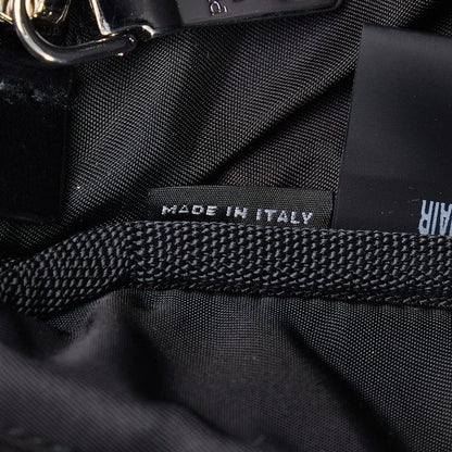 Prada Frankenstein Backpack Black Purple Nylon Fur