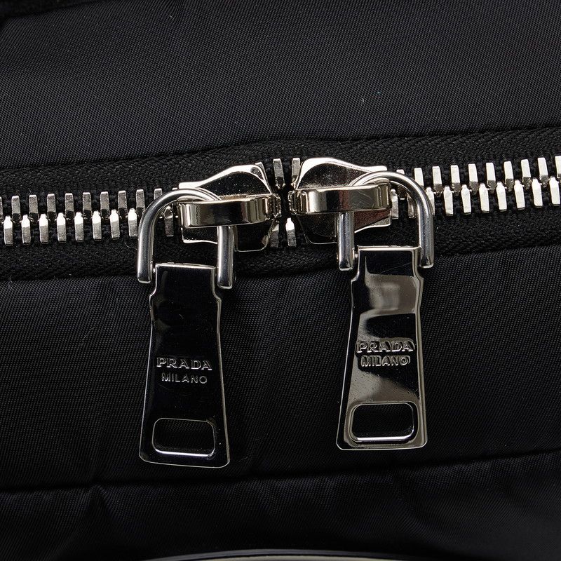 Prada Frankenstein Backpack Black Purple Nylon Fur