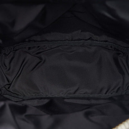 Prada Frankenstein Backpack Black Purple Nylon Fur