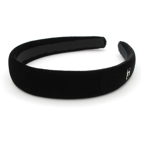 Chanel Headband Black CC Logo