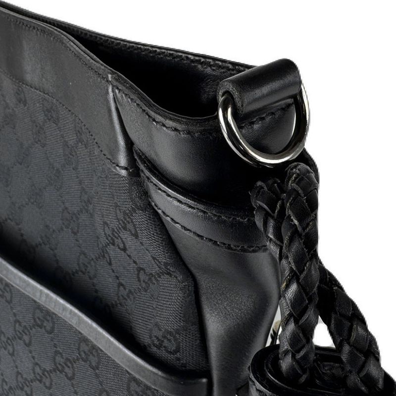 Gucci Shoulder Bag Leather Canvas
