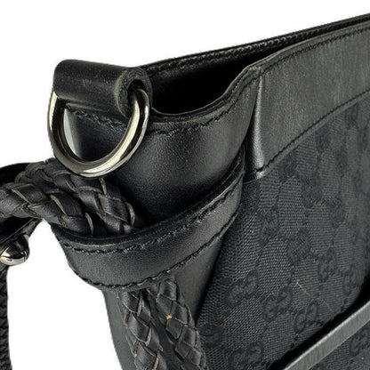 Gucci Shoulder Bag Leather Canvas