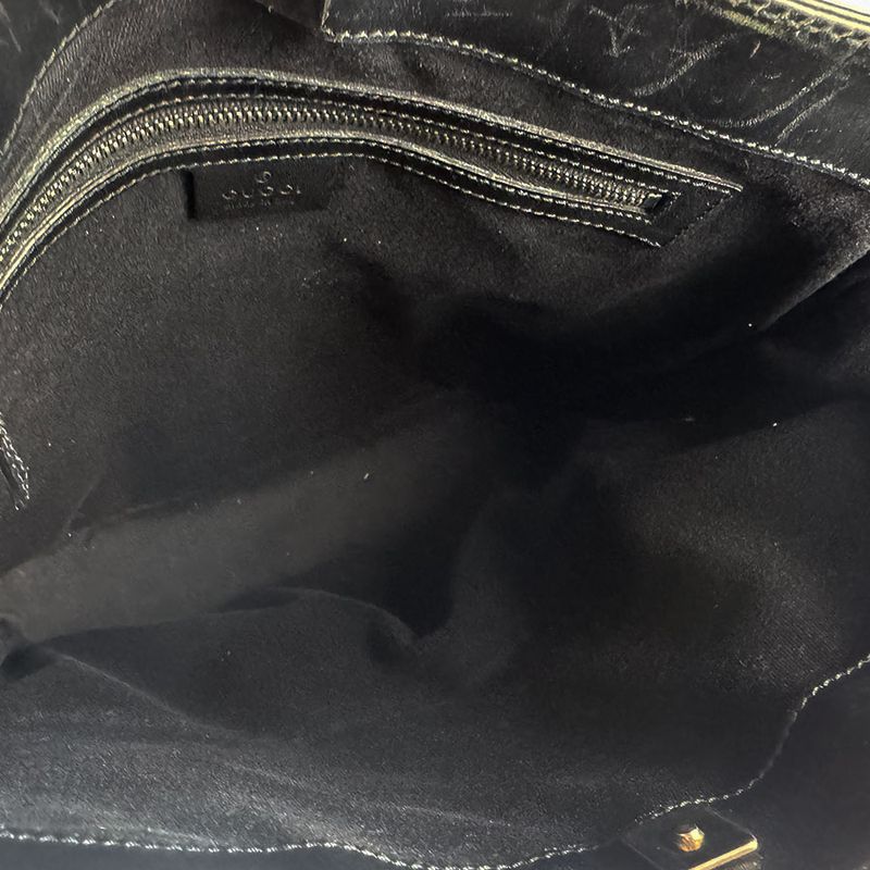 Gucci Shoulder Bag Leather Canvas