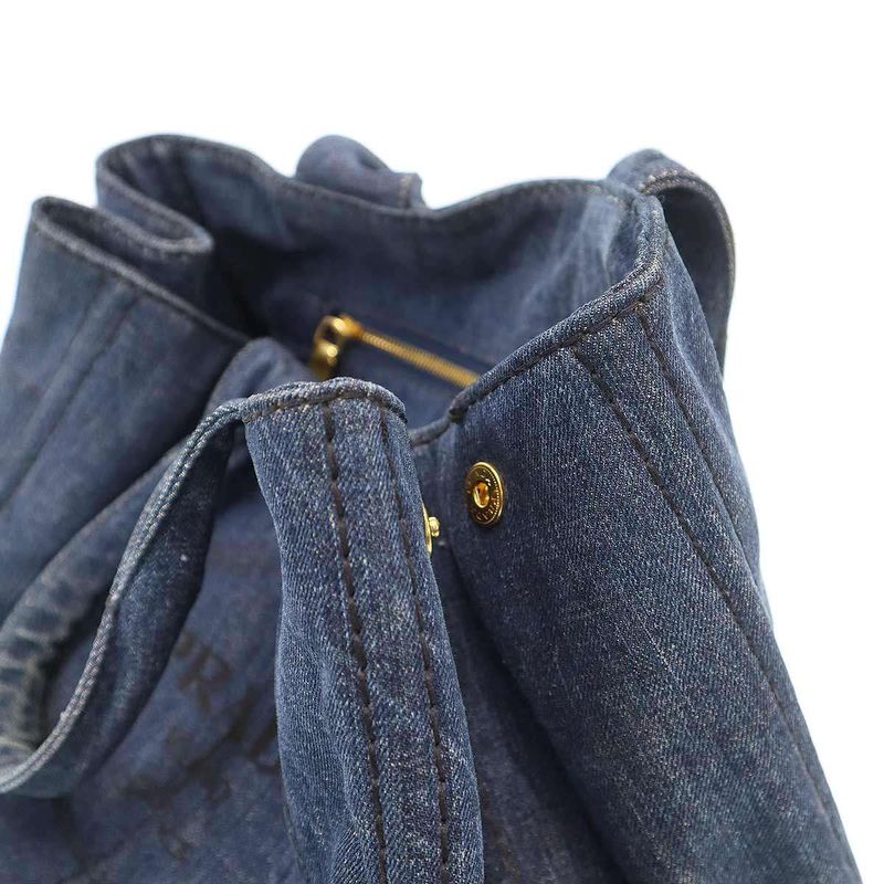Prada Canapa Denim Handbag Indigo Blue