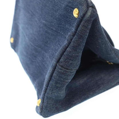 Prada Canapa Denim Handbag Indigo Blue
