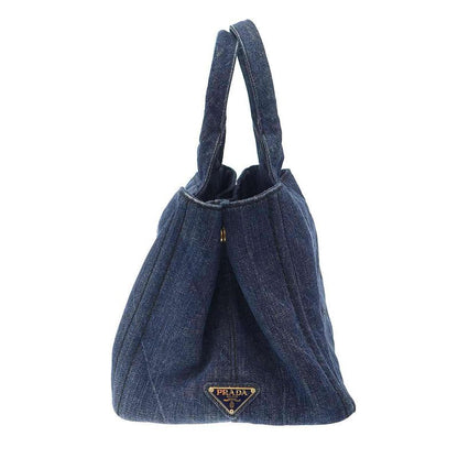 Prada Canapa Denim Handbag Indigo Blue