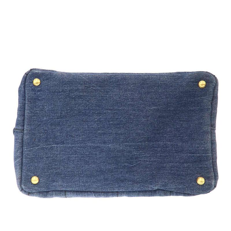Prada Canapa Denim Handbag Indigo Blue
