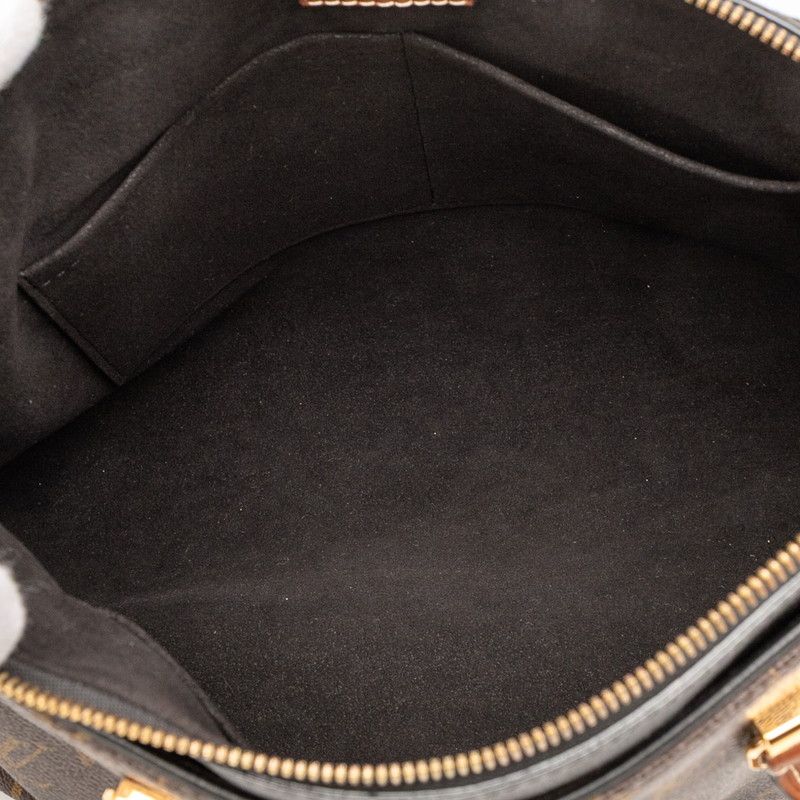 Louis Vuitton Monogram Pallas 2-Way Shoulder Bag Brown Noir Black