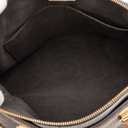 Louis Vuitton Monogram Pallas 2-Way Shoulder Bag Brown Noir Black