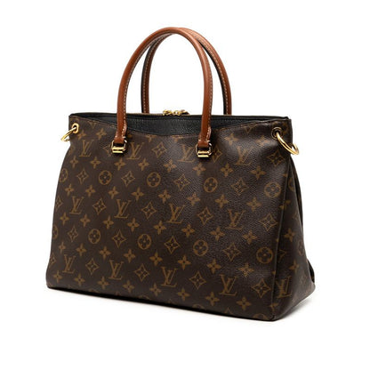 Louis Vuitton Monogram Pallas 2-Way Shoulder Bag Brown Noir Black