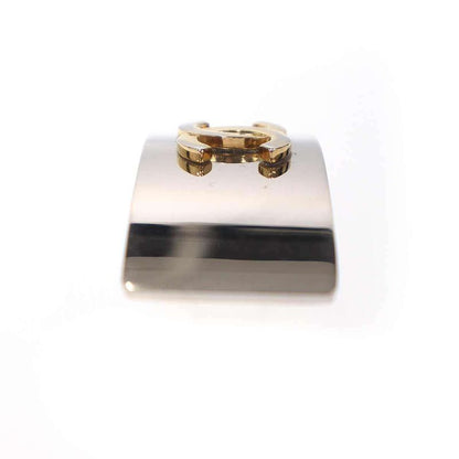 Chanel CC Logo Metal Barrette Silver