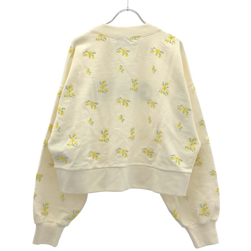 Gucci Flower Embroidery Logo Sweatshirt Trainer White Sneaker