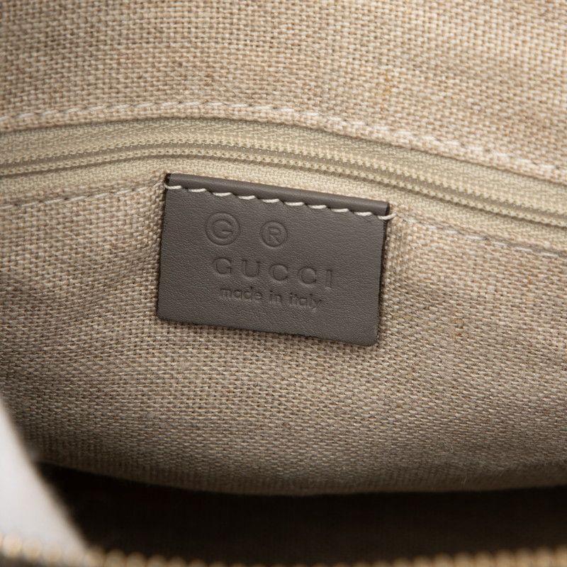 Gucci Micro Guccissima 2-Way Shoulder Bag Gray Leather