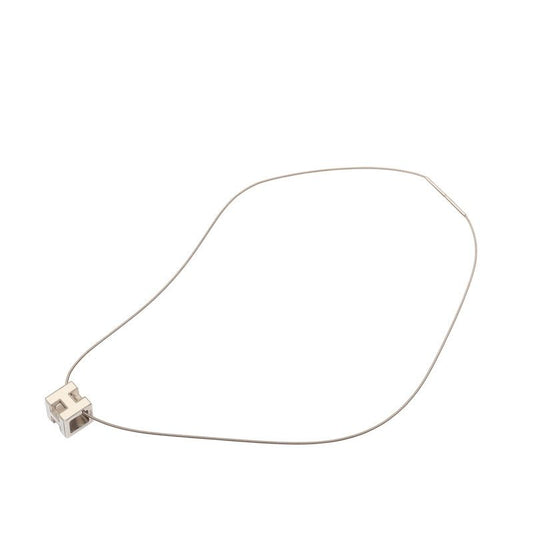 Hermes Cage de Ash Cube Silver White Metal