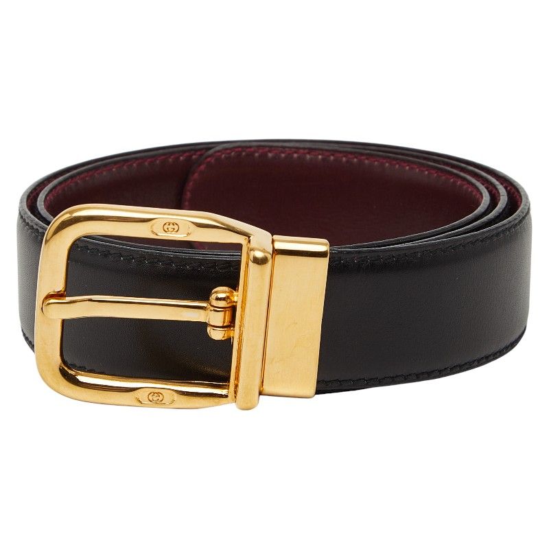 Gucci Reversible Black Leather Belt