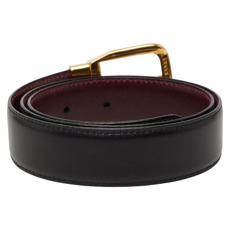 Gucci Reversible Black Leather Belt