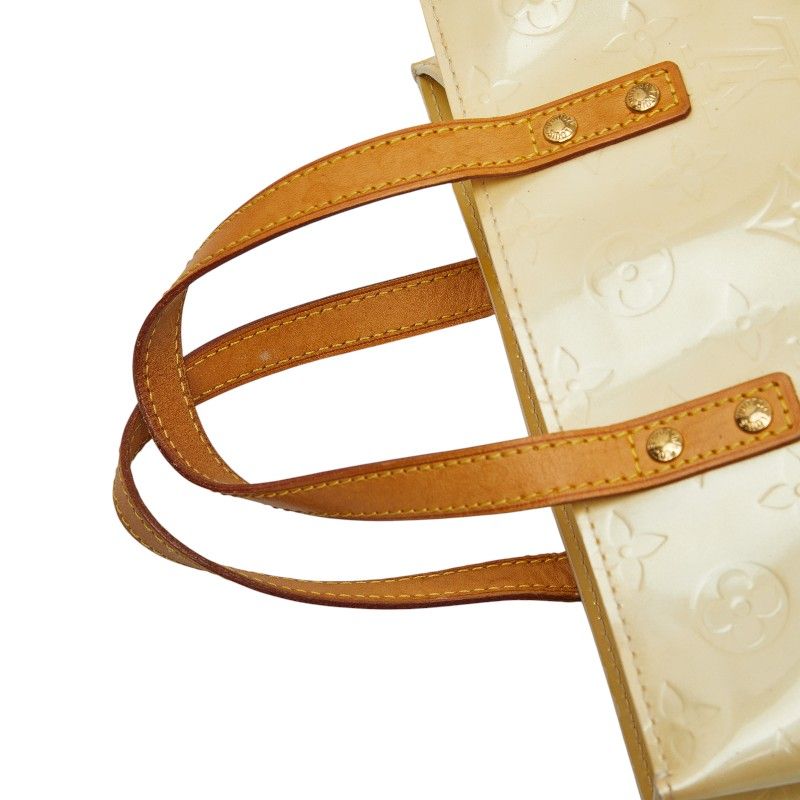 Louis Vuitton Monogram Vernis Reed PM Beige Patent Leather Handbag